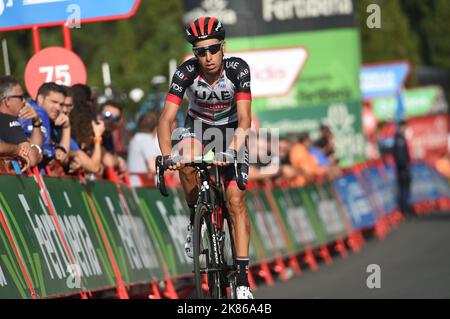 Fabio Aru del team degli Emirati Arabi Uniti durante la fase 19 della Vuelta a Espana (Tour di Spagna) da LLEIDA - COLL DE LA RABASSA il 14 settembre 2018. Foto Stock