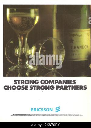 Ericsson magazine pubblicità le aziende forti scelgono i partner forti Ericsson pubblicità Foto Stock
