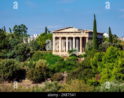 Tempio di Efesto, antica Agorà, Atene, Attica, Grecia, Europa Foto Stock