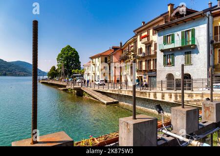 Centro storico, Omegna, Lago d'Orta, Verbania, Piemonte, Laghi italiani, Italia, Europa Foto Stock