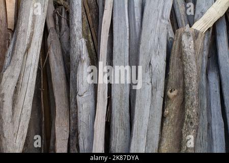 Legna da ardere di alta qualità. Vista frontale con spazio di copia. Foto Stock