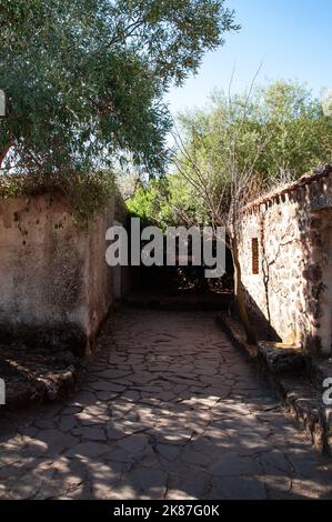 estate 2022 santuario archeologico nuragico santa cristina sardegna italia Foto Stock