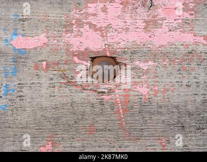 Sfondo di legno dipinto di rosa di alta qualità. Vista frontale con spazio di copia. Foto Stock