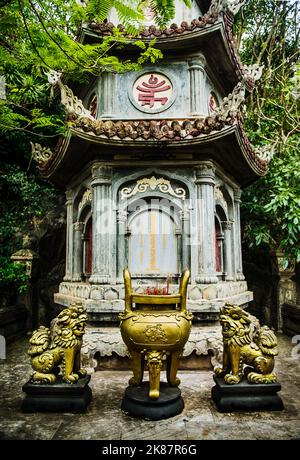 Dettaglio architettonico delle Montagne di marmo, Città di da Nang, Vietnam, Sud-est asiatico Foto Stock