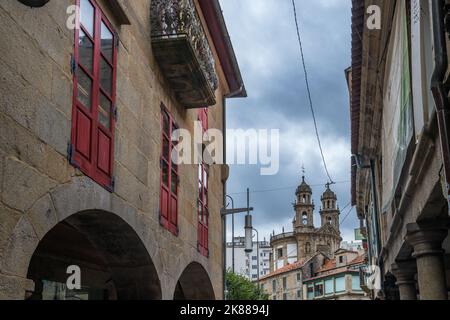 Chiesa di la Peregrina nella città di Pontevedra in Galizia, Spagna. Foto Stock