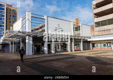 Il centro commerciale di Eccles, una città settentrionale della Greater Manchester Foto Stock