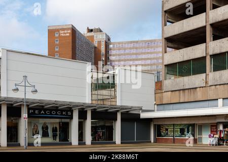 Il centro commerciale di Eccles, una città settentrionale della Greater Manchester Foto Stock