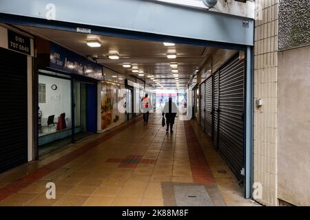 Il centro commerciale di Eccles, una città settentrionale della Greater Manchester Foto Stock