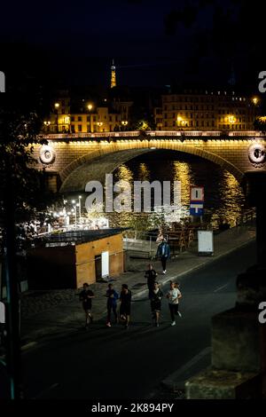 La Conciergerie è un ex tribunale e prigione di Parigi, Francia, situato a ovest del Île de la Cité, sotto il Palais de Justice. Foto Stock