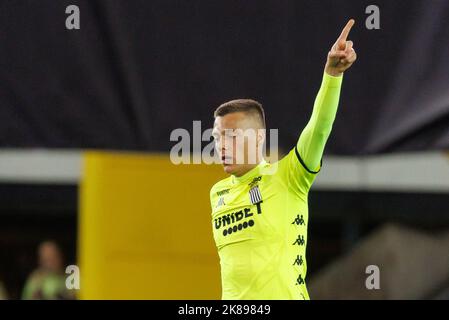 Daan Heymans di Charleroi festeggia dopo aver segnato durante una partita di calcio tra Cercle Brugge e Sporting Charleroi, venerdì 21 ottobre 2022 a Brugge, il 14° giorno della prima divisione del campionato belga della 'Jupiler Pro League' del 2022-2023. BELGA FOTO KURT DESPLENTER Foto Stock