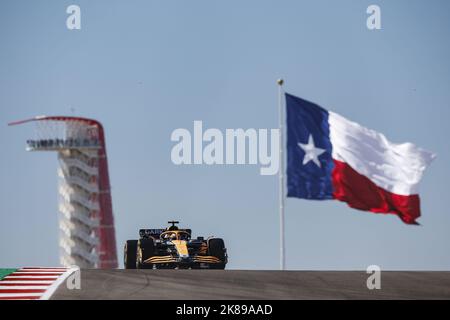 28 PALOU Alex (spa), McLaren F1 Team MCL36, azione durante il Gran Premio di Formula 1 Aramco Stati Uniti 2022, 19th° round del Campionato del mondo FIA di Formula uno 2022 dal 21 al 23 ottobre 2022 sul circuito delle Americhe, ad Austin, Texas - Foto: Xavi Bonilla / DPPI/DPPI/LiveMedia Foto Stock