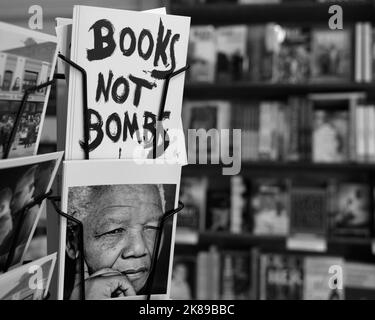 Cartoline ricordo in vendita presso la storica libreria City Lights Booksellers nel quartiere North Beach di San Francisco, California. Foto Stock