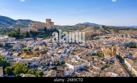 Castello rinascimentale e villaggio bianco, Velez Blanco, Almeria, Andalusia, Spagna, Foto Stock