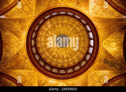 St. Augustine, Florida, USA, 11th ottobre 2022. Soffitto Rotunda al Flagler College. Foto Stock