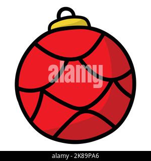 Illustrazione vettoriale isolata della sfera di Natale Illustrazione Vettoriale