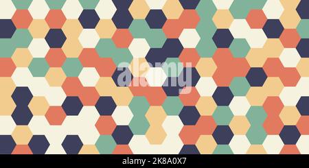 Sfondo esagonale astratto. Sfondo esagonale colorato, sfondo moderno esagoni, forme di sfondo, illustrazione, vettore Illustrazione Vettoriale