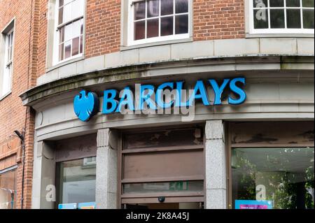 Shrewsbury, Regno Unito - 14 luglio 2022: Barclays Bank a Shrewsbury, Inghilterra. Foto Stock