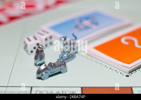 Chip di gioco, cubi di gioco Foto Stock