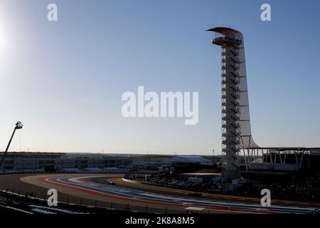 Austin Tower durante la Formula 1 Aramco United States Grand Prix 2022, 19th° round del Campionato del mondo FIA di Formula uno 2022 dal 21 al 23 ottobre 2022 sul circuito delle Americhe, ad Austin, Texas - Foto: DPPI/DPPI/LiveMedia Foto Stock