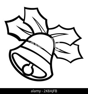 Isolato campana di Natale Illustrazione, Vector Illustrazione per Natale e felice anno nuovo elemento Illustrazione Vettoriale