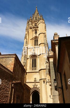 La Cattedrale di Oviedo in stile architettonico misto di San Salvador Oviedo Asturias Spagna Foto Stock