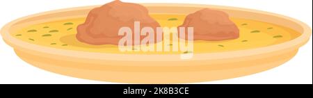 Fumetto icona zuppa rumena. Paese nazionale. Grande Unione Illustrazione Vettoriale