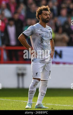 Nottingham, Regno Unito. 22nd Ott 2022. Mohamed Salah #11 di Liverpool durante la partita della Premier League Nottingham Forest vs Liverpool a City Ground, Nottingham, Regno Unito, 22nd ottobre 2022 (Foto di Mike Jones/News Images) Credit: News Images LTD/Alamy Live News Foto Stock