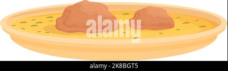 Fumetto icona zuppa rumena. Paese nazionale. Grande Unione Illustrazione Vettoriale