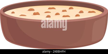 Fumetto icona zuppa rumena. Bandiera della Romania. Ottimo viaggio Illustrazione Vettoriale