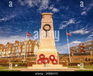 Monumento ai caduti di Hunstanton nei Giardini Esplanade Foto Stock