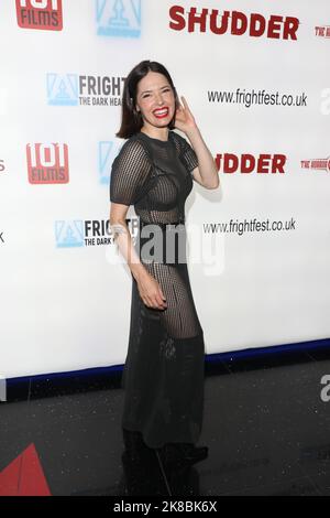 Sara Lind partecipa alla prima del film 'A Wired Fawn' durante Arrow FrightFest tenutosi a Cineworld Leicester Square a Londra. Foto Stock