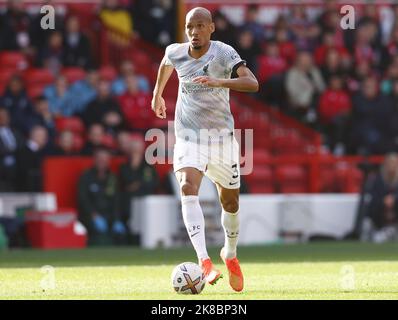 Nottingham, Regno Unito. 22nd Ott 2022. Fabinho di Liverpool durante la partita della Premier League al City Ground di Nottingham. Il credito dell'immagine dovrebbe essere: Darren Staples/Sportimage Credit: Sportimage/Alamy Live News Foto Stock