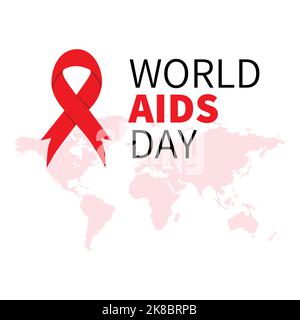 Giornata mondiale dell'AIDS. 1st dicembre Giornata Mondiale dell'Aids. Illustrazione vettoriale Illustrazione Vettoriale
