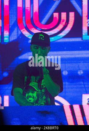 Austin, Stati Uniti. 21st Ott 2022. DJ Vice si esibiscono all'evento BleauLive's Austin Race Night del Fairmont Austin il 21 ottobre 2022. (Stephanie Tacy/SIPA USA) Credit: Sipa USA/Alamy Live News Foto Stock