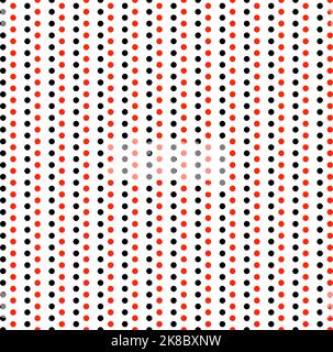 Motivo senza cuciture composto da punti rossi e neri Illustrazione Vettoriale
