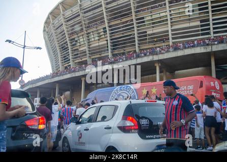 Salvador, Brasile. 22nd Ott 2022. BA - Salvador - 10/22/2022 - BRASILIANO B 2022, BAHIA X VILA NOVA - veduta generale dello stadio Arena Fonte Nova per la partita tra Bahia e Vila Nova-GO per il campionato brasiliano B 2022. Foto: Jhony Pinho/AGIF/Sipa USA Credit: Sipa USA/Alamy Live News Foto Stock