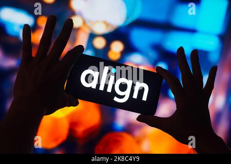 Brasile. 22nd Ott 2022. In questa illustrazione, il logo Align Technology viene visualizzato sullo schermo dello smartphone. (Credit Image: © Rafael Henrique/SOPA Images via ZUMA Press Wire) Foto Stock
