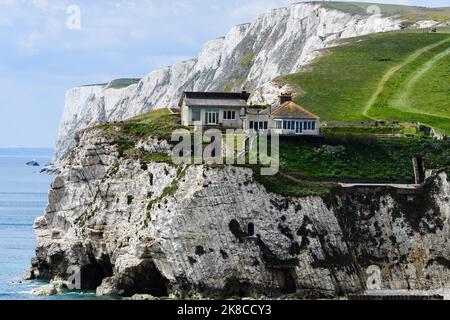 Fresh Water Bay, Ilse di Wight Foto Stock