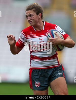 Darlington, Regno Unito. 22nd ottobre 2022Gloucester Rachel Lund di Hartpury in azione durante la partita di Allianz Cup tra DMP Durham Sharks e Gloucester Hartpury alla Northern Echo Arena di Darlington sabato 22nd ottobre 2022. (Credit: Marco Fletcher | NOTIZIE MI) Credit: NOTIZIE MI & Sport /Alamy Live News Foto Stock