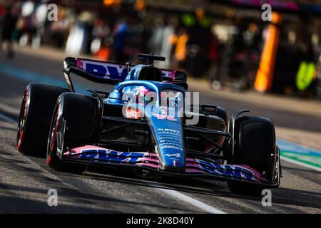 Austin, Texas, Stati Uniti. 23rd Ott 2022. 14 ALONSO Fernando (spa), Alpine F1 Team A522, azione durante la Formula 1 Aramco United States Grand Prix 2022, 19th° round del Campionato del mondo FIA di Formula uno 2022 dal 21 al 23 ottobre 2022 sul circuito delle Americhe, ad Austin, Texas - Foto Florent Gooden / DPPI Foto Stock