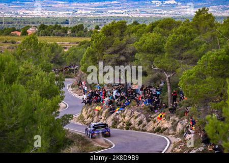 Catalunya, Spagna. 22nd Ott 2022. Gus GREENSMITH Jonas ANDERSSON, M-SPORT FORD WORLD RALLY TE Credit: Independent Photo Agency/Alamy Live News Foto Stock