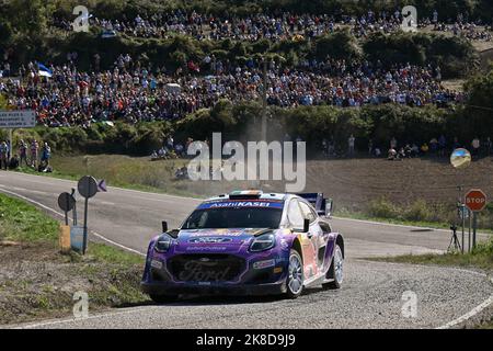 Catalunya, Spagna. 22nd Ott 2022. Craig BREEN, Paul NAGLE, M-SPORT FORD WORLD RALLY TE Credit: Independent Photo Agency/Alamy Live News Foto Stock