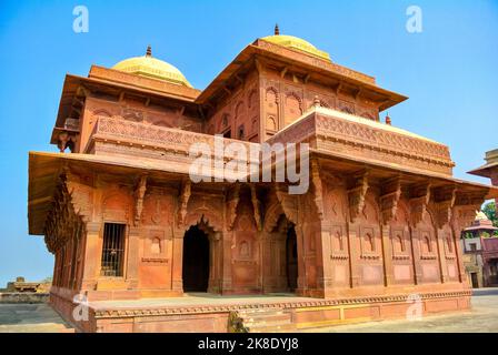 fatehpur sikri, Utttar Pradesh, Agra, India, 27th gennaio, 2017: L'architettura della Casa di Birbal Foto Stock