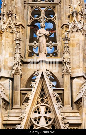 Cattedrale della Santa Croce e Sant'Eulalia (Catedral de la Santa Cruz y Santa Eulalia) a Barcellona, Catalogna, Spagna - XIII, XV secolo Foto Stock