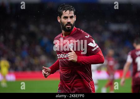 Madrid, Spagna. 22nd Ott 2022. ISCO (22) del Sevilla FC visto durante la partita di LaLiga Santander tra Real Madrid e Sevilla FC a Estadio Santiago Bernabeu a Madrid. (Photo Credit: Gonzales Photo/Alamy Live News Foto Stock