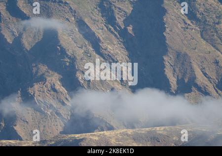 Piste e nuvole. Il Parco Rurale di Nublo. Gran Canaria. Isole Canarie. Spagna. Foto Stock