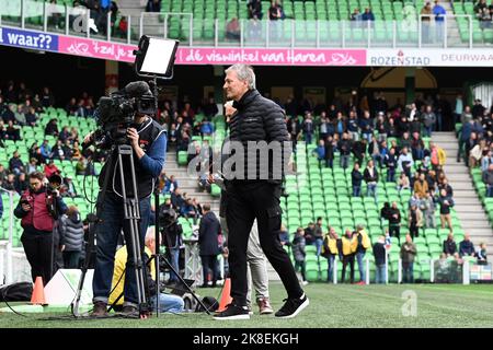 GRONINGEN - allenatore del FC Groningen Frank Wormuth prima della partita olandese di Eredivie tra il FC Groningen e il PSV presso lo stadio di Euroborg il 23 ottobre 2022 a Groningen, Paesi Bassi. ANP OLAF KRAAK Foto Stock