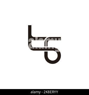 lettera tg vettore logo linea collegata loop Illustrazione Vettoriale