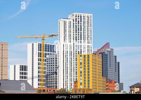 Arena Quarter alloggio studenti gruppo di edifici nel centro di Leeds Foto Stock