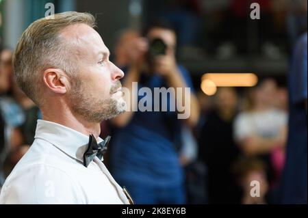 Monaco, Germania. 22nd Ott 2022. Monaco di Baviera, Germania, ottobre 22th 2022: Scorer alla finale dei Campionati di pugilato dilettante bavaresi a Boxwerk Monaco di Baviera, Germania. (Sven Beyrich/SPP) Credit: SPP Sport Press Photo. /Alamy Live News Foto Stock